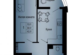 Продается однокомнатная квартира, 42 м2, Ростов-на-Дону, Привокзальная улица, 3В, ЖК Донская Слобода