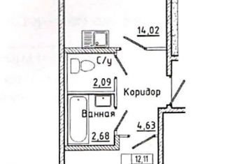 1-комнатная квартира на продажу, 35.4 м2, поселок Бугры, Воронцовский бульвар, 9к1, ЖК Мурино 2020