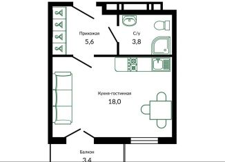Продажа квартиры студии, 28.2 м2, Сочи, ЖК Флора, улица Искры, 66/9к1