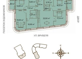 Продаю 5-комнатную квартиру, 133.2 м2, Москва, улица Врубеля, 4, район Сокол