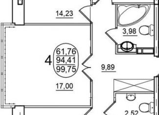 Продам 4-комнатную квартиру, 99.8 м2, Ульяновск, улица Карла Маркса, 55, Ленинский район