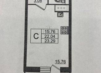 Продаю квартиру студию, 23.3 м2, Санкт-Петербург, ЖК Аквилон Скай, Русановская улица, 20к3