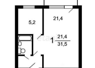 Продаю 1-ком. квартиру, 31.5 м2, Москва, улица Панфёрова, 18, метро Профсоюзная