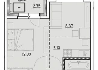 Однокомнатная квартира на продажу, 39.1 м2, Иркутск, ЖК Zenith