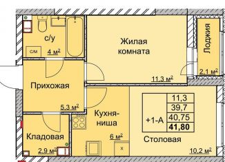 Продается 1-ком. квартира, 40.8 м2, Нижний Новгород, переулок Профинтерна, метро Заречная