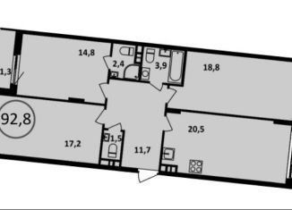 Продажа 3-комнатной квартиры, 92.8 м2, поселение Сосенское, проспект Магеллана, 4, ЖК Испанские Кварталы 2