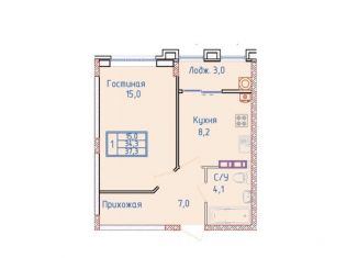 Продажа 1-ком. квартиры, 37.3 м2, Ставрополь, ЖК Суворов, улица Алексея Яковлева, 3/1