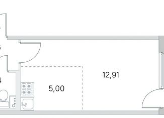 Продаю квартиру студию, 25.7 м2, посёлок Стрельна, ЖК Любоград