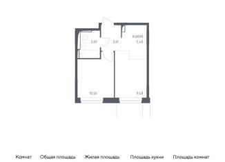 Продается 1-комнатная квартира, 32.7 м2, село Остафьево, жилой комплекс Остафьево, к16