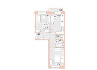Продается 2-комнатная квартира, 51.8 м2, Балашиха, ЖК Столичный, жилой комплекс Столичный, к23
