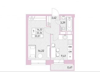 Продаю 1-ком. квартиру, 32.9 м2, Балашиха, жилой комплекс Столичный, к23, ЖК Столичный