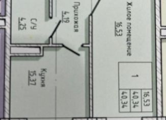 Продается 1-ком. квартира, 40.3 м2, Нальчик, улица Тарчокова, 127А