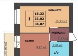 Продаю 1-комнатную квартиру, 34.7 м2, Ярославская область