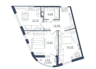Продам 2-комнатную квартиру, 60.6 м2, Сестрорецк