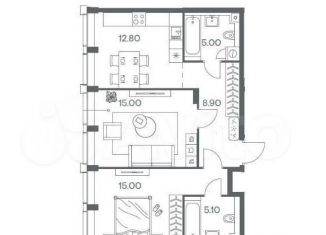 Продам двухкомнатную квартиру, 61 м2, Санкт-Петербург, Ипподромный переулок, 1к3, Ипподромный переулок