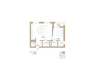 Продажа 2-комнатной квартиры, 63.9 м2, Пенза, 2-й проезд Свердлова, 27
