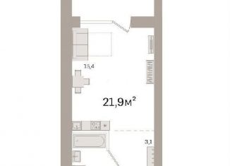 Продажа квартиры студии, 21.9 м2, Краснодар, Степная улица, 1/1к4, ЖК Мозаика