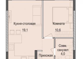 Продается однокомнатная квартира, 37.3 м2, Казань, Приволжский район