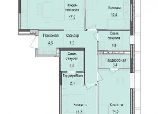 Продам трехкомнатную квартиру, 82.5 м2, Татарстан