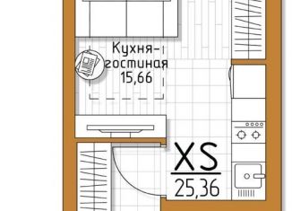 Продается квартира студия, 25.4 м2, посёлок Молодёжный