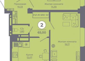 2-комнатная квартира на продажу, 64.8 м2, Ростовская область, улица Ерёменко, 111