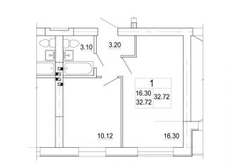 Продажа 1-комнатной квартиры, 32.7 м2, Коммунар