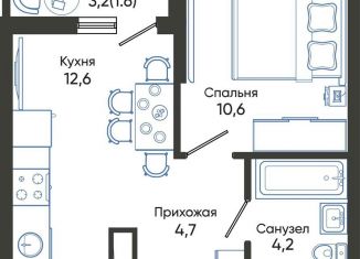 Продажа 1-ком. квартиры, 33.7 м2, Новороссийск