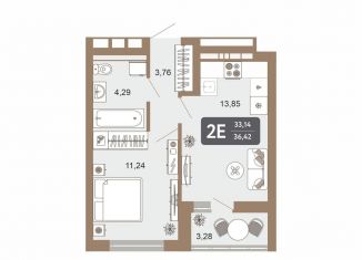 Продажа двухкомнатной квартиры, 36.4 м2, Екатеринбург, метро Чкаловская