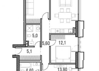 Продажа 4-комнатной квартиры, 81.1 м2, Москва, Южнопортовый район, Проектируемый проезд № 1242