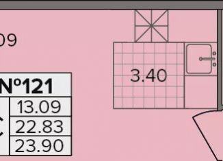 Продажа квартиры студии, 23.9 м2, деревня Новое Девяткино