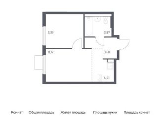 Однокомнатная квартира на продажу, 32.5 м2, Видное, Советская площадь
