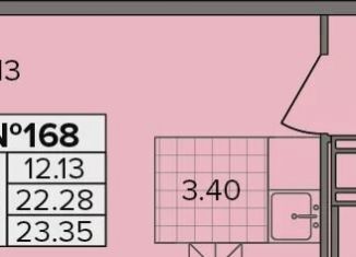 Продается квартира студия, 23.4 м2, деревня Новое Девяткино