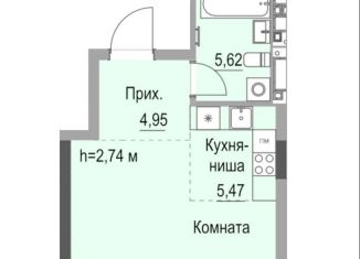 Продажа квартиры со свободной планировкой, 35 м2, Ижевск, улица Карла Маркса, 259, ЖК Республика