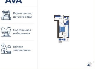 Продается 1-ком. квартира, 27.2 м2, Сочи, ЖК Летний, улица Искры, 88лит4