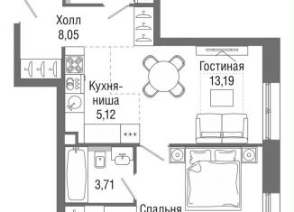 Однокомнатная квартира на продажу, 50.3 м2, Москва, Ильменский проезд, 14к1, Ильменский проезд