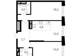 3-комнатная квартира на продажу, 66.5 м2, Москва, ВАО