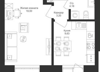 Продам 1-комнатную квартиру, 38.2 м2, Столбищенское сельское поселение