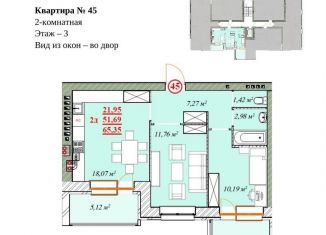 Продам 2-комнатную квартиру, 65.4 м2, Ярославль, Заволжский район, улица Шевелюха, 128