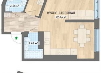 Продаю 1-комнатную квартиру, 70.4 м2, Екатеринбург, ЖК Нова парк