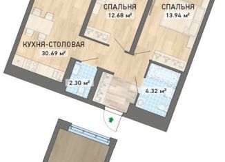 2-ком. квартира на продажу, 76.2 м2, Екатеринбург, ЖК Нова парк