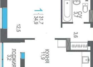 Продаю 1-комнатную квартиру, 34.9 м2, Феодосия