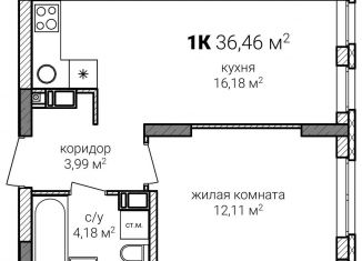 Продаю 1-комнатную квартиру, 36.5 м2, Нижний Новгород, Советский район