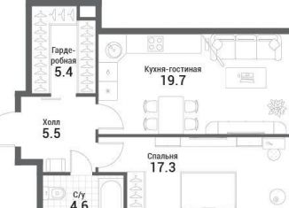 Продам 1-комнатную квартиру, 52.5 м2, Москва, метро Коломенская, проспект Лихачёва, 20