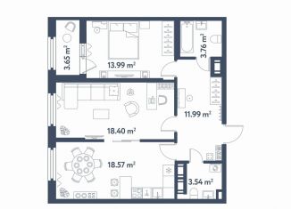 Продам 2-ком. квартиру, 72.1 м2, Санкт-Петербург, муниципальный округ Московская Застава