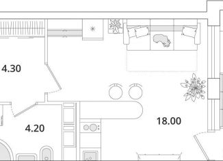 Квартира на продажу студия, 28.4 м2, Санкт-Петербург, Планерная улица, 99, метро Комендантский проспект