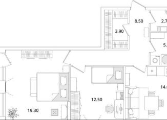 Продажа 2-ком. квартиры, 69.3 м2, Санкт-Петербург, Планерная улица, 99, муниципальный округ Юнтолово