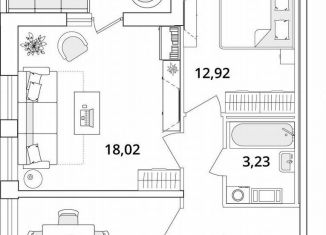 Продажа 2-комнатной квартиры, 62.5 м2, Санкт-Петербург, Кубинская улица, 82к3с1, метро Звёздная