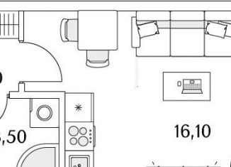 Продажа квартиры студии, 69.4 м2, Санкт-Петербург, Планерная улица, 99, метро Комендантский проспект