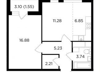 Продажа 1-ком. квартиры, 47.7 м2, Одинцово, ЖК Одинград квартал Семейный, жилой комплекс Одинград квартал Семейный, 5