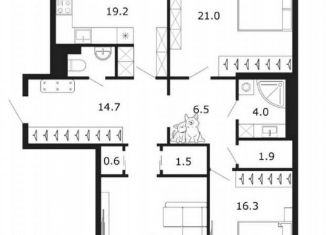 Продажа трехкомнатной квартиры, 111.7 м2, Санкт-Петербург, Северный проспект, 18/1, метро Удельная